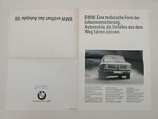 Vintage BMW 2002 Sales Broschure 1968 Double Sheet Brochure GERMAN Very Rare picture