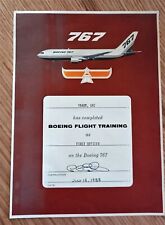 Boeing 767 Uri Yarom Certificate Boeing flight training as First Officer 1983 picture