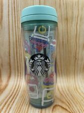 Brand New Starbucks JAPAN 12 oz. Clear Lt. Green Plastic Tumbler Cupcake Design picture