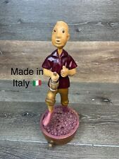 Vintage Romer Wooden Figurine Man in Wine Barrel Stomping Grapes 14” Tall picture