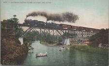 Postcard Railroad Train Southern Pacific Flyer Crossing the River  picture