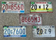 5 Vintage Indiana License Plates picture
