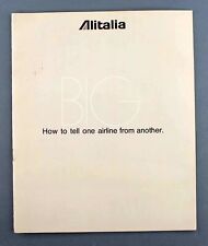 ALITALIA FACTS VINTAGE AIRLINE BROCHURE 1971 BOEING 747 picture