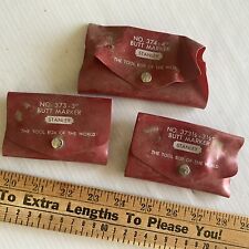 3 Stanley Butt Markers - Vintage 373 1/2-31/2
