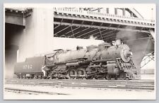 Atchison Topeka & Santa Fe Railroad Locomotive 3742 VTG RPPC Real Photo Postcard picture