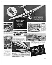 1939 Martin Aircraft commercial Navy patrol planes vintage photo print ad L79 picture