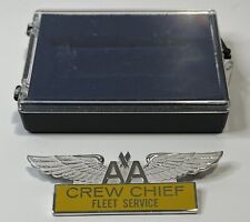 Vintage American Airlines Crew Chief Fleet Service Pin With Display Case picture