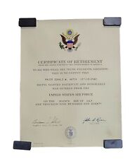 Department of the Air Force USAF Official Retirement Certificate 1970 picture