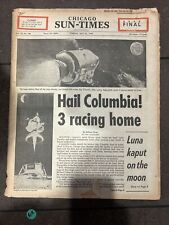 Apollo 11 Heading Home. Chicago Sun-Times, July 22, 1969 - Newspaper picture