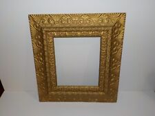Vintage Picture Frame wood gold layered antique victorian ornate gesso 21