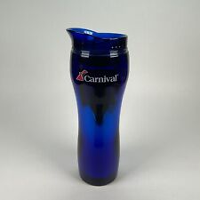Rare Carnival Cruise Lines Insulated Tumbler Cup with Lid Navy Blue 14 Oz picture