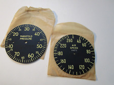 WW2 ARMY AIR FORCE AIRCRAFT MANIFOLD & AIR SPEED INDICATOR PLATES picture