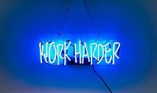 Amy Work Harder Blue Neon Light Sign  Acrylic 17