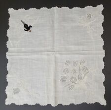 Antique  Wedding Handkerchief Embroidered Groom picture