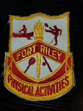 1960s 70s US Army Fort Riley Physical Training Detachment Patch picture