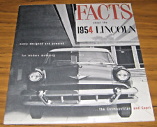 1954 Lincoln Cosmopolitan & Capri Automobile Original Color Brochure-Booklet picture
