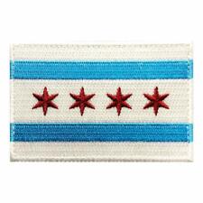 Chicago City Flag Embroidered Patch [Iron on Sew on 3.0 X 2.0 - CH9] picture