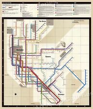 1972 Massimo Vignelli New York Subway Map - 24x28 picture