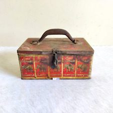 1930s Vintage Bears Elephant Cigarette Advertising Tin Box Rare Collectible T686 picture