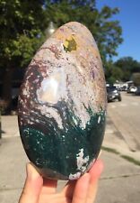SALE.Beautiful Deep Green Red Purple Yellow Ocean Jasper From Madagascar 8''  #1 picture