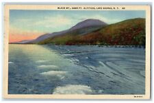 1949 Black Mt Altitude River Lake Lake George New York Vintage Antique Postcard picture