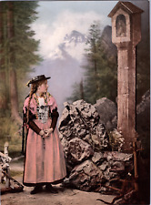 Germany, Upper - Bavaria, Bavarian costume. vintage print photochromie, vinta picture