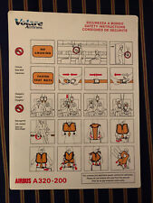 Volare Airlines Airbus A320 Safety Card Italy Vintage DECOMMISSIONED Airline picture
