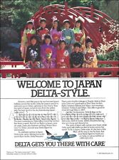 1987 DELTA AIR LINES Lockheed L1011 TriStar ad airways advert WELCOME TO JAPAN picture