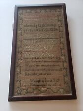 Antique Embroidery sampler. 1838 Whrought by Sarah Young. Scottish Irish picture