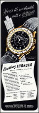 1948 Breitling Watch Corp. Breitling Chronomat watch retro photo print ad adL96 picture