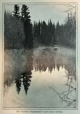 1904 Michigan On the Taquamenon River  illustrated picture