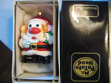 Vtg 1997 Christopher Radko Hasbro Mr. Potato Head Santa Glass Christmas Ornament picture