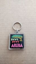 Vintage 90s Keychain Aruba Divi Divi Tree Key Chain Ring 1990s CU FOB KEYCHAIN  picture