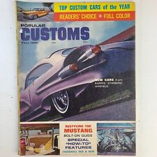 Popular Customs Fall 1965 Car Magazine Auto Ford Mustang Fastbacks picture