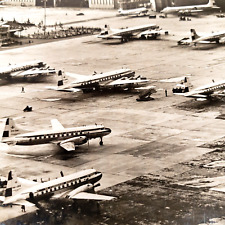 Postcard - Schiphol Airport, K.L.M. Aircraft, Platform, Aerocarto # 30659, RPPC picture