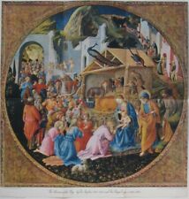 1952 National Geographic Poster ADORATION OF THE MAGI Fra Angelico Filippo Lippi picture