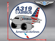 AMERICAN AIRLINES AA AIRBUS A319 A 319 PUDGY DECAL / STICKER  picture