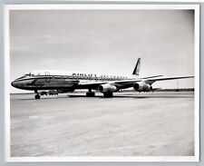 Airlift Jet Trader Airlines Douglas DC 8F Aviation Airplane 1960s B&W Photo #3C2 picture