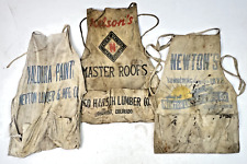 Vintage 1950s Canvas Lumber and Cement Company Aprons - Lot of 10 picture