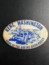 Rare Vintage 1960s 1970s Boeing Moon Buggy Kent Washington Button Pinback Pin picture