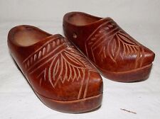 Miniature Wooden Wood Carved Handcrafted Clogs Shoes 5