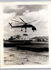 Aviation Sikorsky Aircraft S-64E Skycrane Helicopter c1960s B&W Photo C6 picture