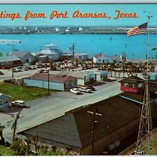 c1950s Port Aranas, Tex. Greetings Birds Eye Town Coast Guard Station Tower A198 picture