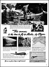 1946 Pan American World Airways to Alaska by Clipper vintage photo print ad L76 picture