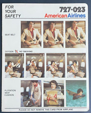 American Airlines Boeing 727-023 Safety Card - OP023 picture