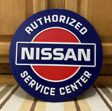 Nissan Authorized Service Center Sign Parts Metal Wall Decor picture