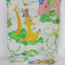 Sesame Street VTG Pillowcase and Twin Fitted Sheet SAFARI ZOO JC Penney 1970s picture