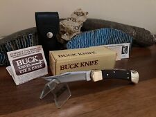 Buck Knife 110 - Vintage (1987) Brass Frame, Buck Box, Sheath & Papers **NOS** picture