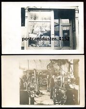 PETERBOROUGH Ontario 1910s Set of 2 Millard Bicycle Store. Real Photo Postcard picture