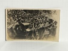 Postcard RPPC Aimore Indians Pose by Old Car Brazil Photo by Walter Garbe picture